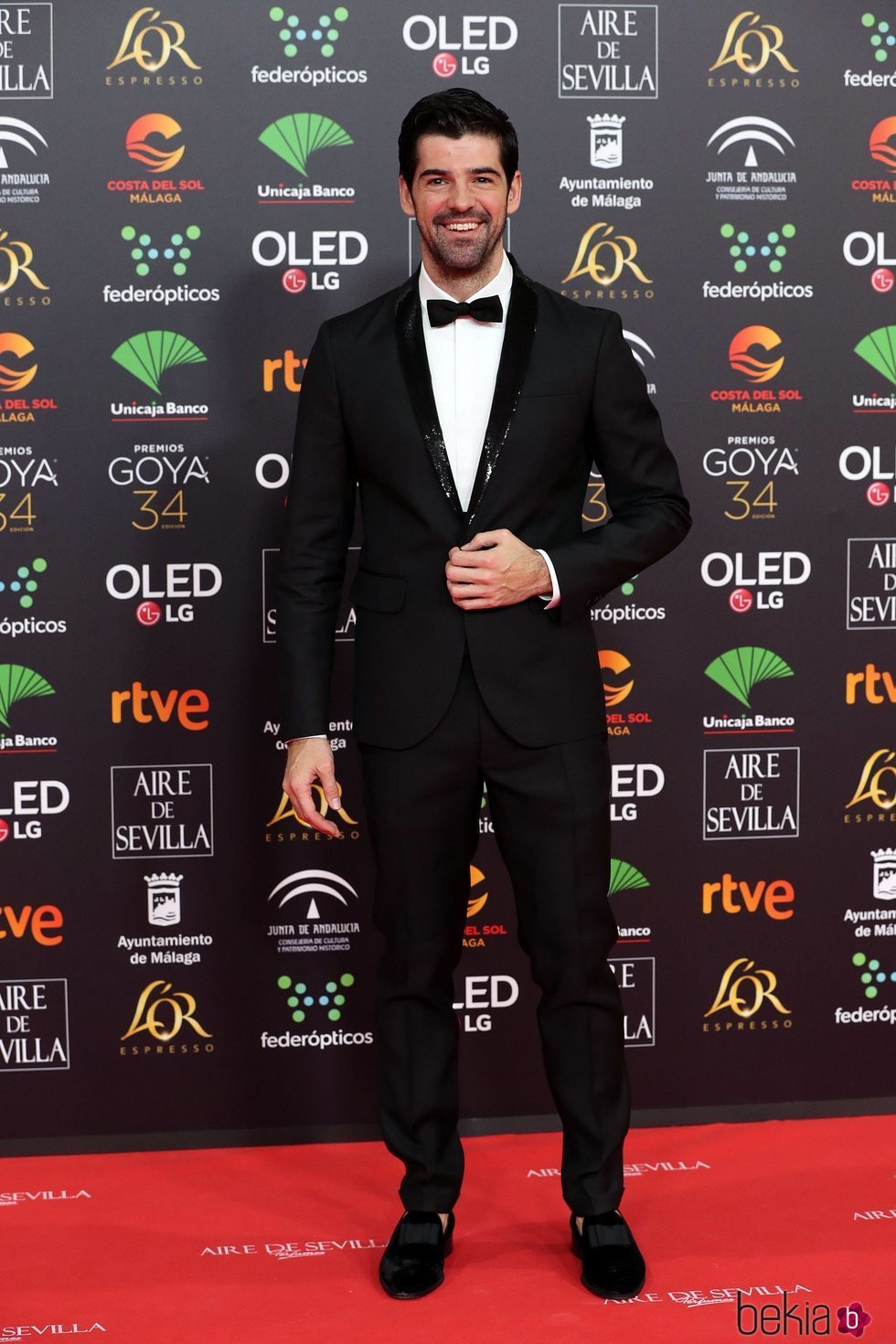 Miguel Ángel Muñoz en la alfombra roja de los Goya 2020