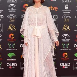 Najwa Nimri en la alfombra roja de los Goya 2020