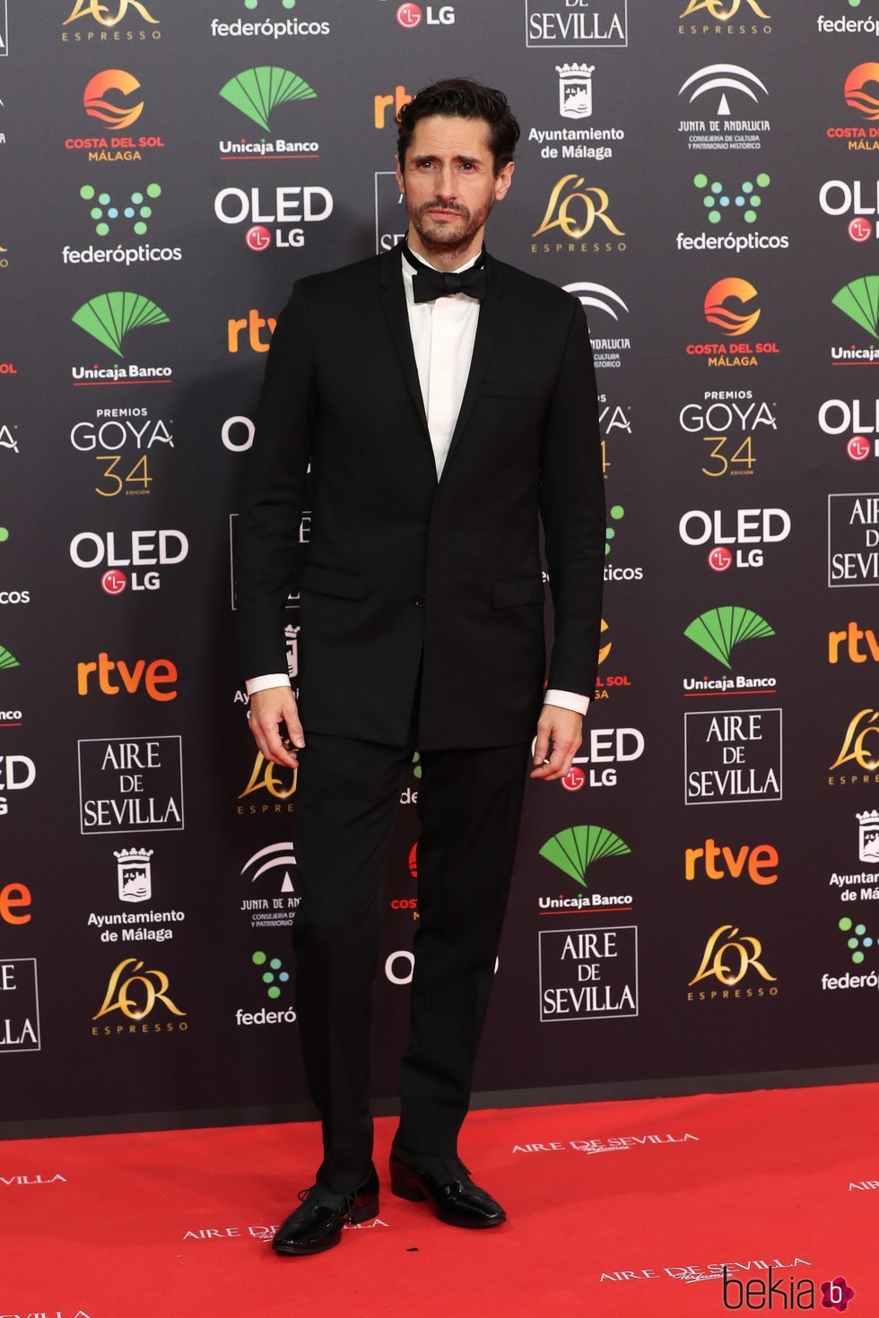 Juan Diego Botto en la alfombra roja de los Goya 2020