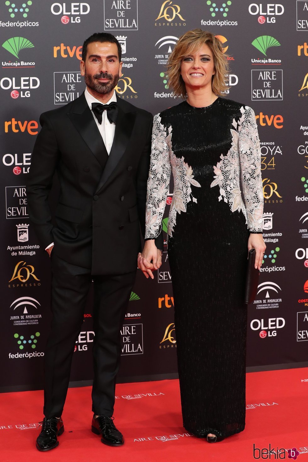 María Casado y Manuel Zamorano en la alfombra roja de los Goya 2020