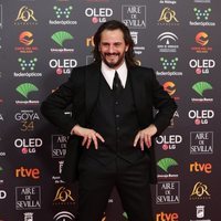 Asier Etxeandía en la alfombra roja de los Goya 2020