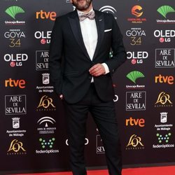 Manolo Solo en la alfombra roja de los Goya 2020