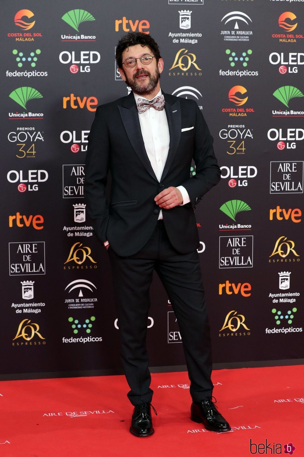 Manolo Solo en la alfombra roja de los Goya 2020