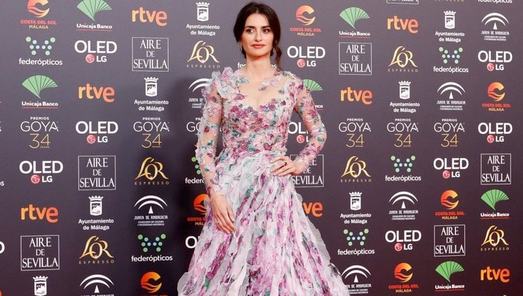 Penélope Cruz en la alfombra roja de los Goya 2020