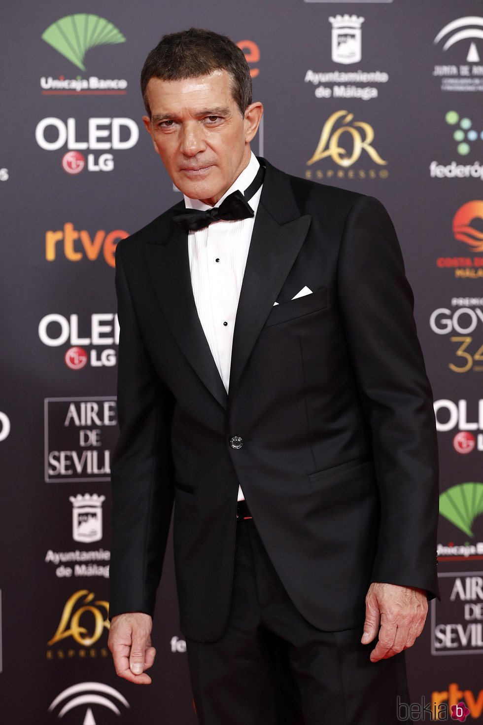 Antonio Banderas en la alfombra roja de los Goya 2020