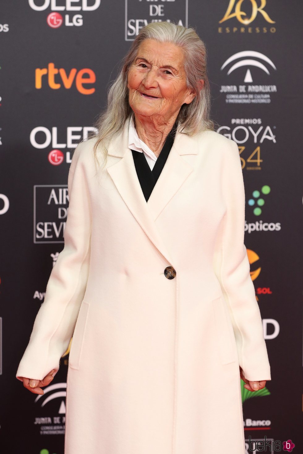 Benedicta Sánchez en la alfombra roja de los Goya 2020