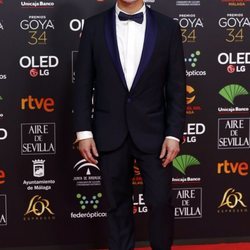 Javier Gutiérrez en la alfombra roja de los Goya 2020