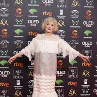 Marisa Paredes en la alfombra roja de los Goya 2020