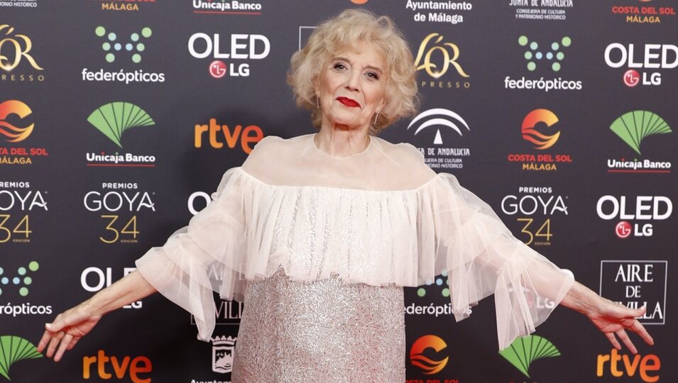 Marisa Paredes en la alfombra roja de los Goya 2020