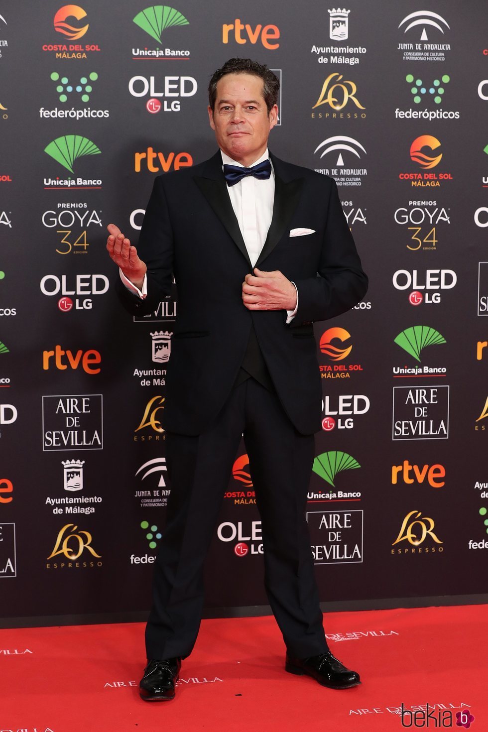 Jorge Sanz en la alfombra roja de los Goya 2020