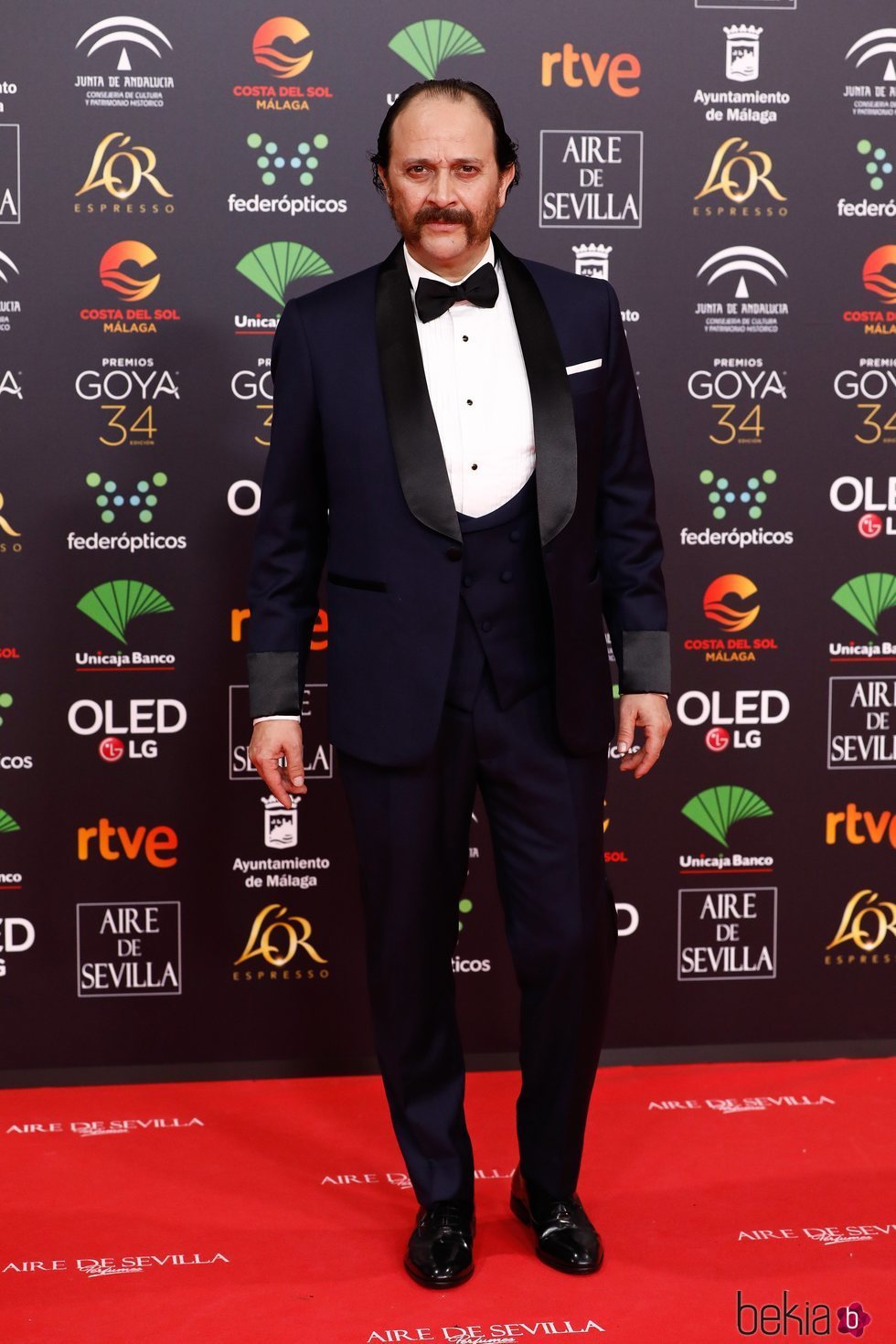 Luis Callejo en la alfombra roja de los Goya 2020