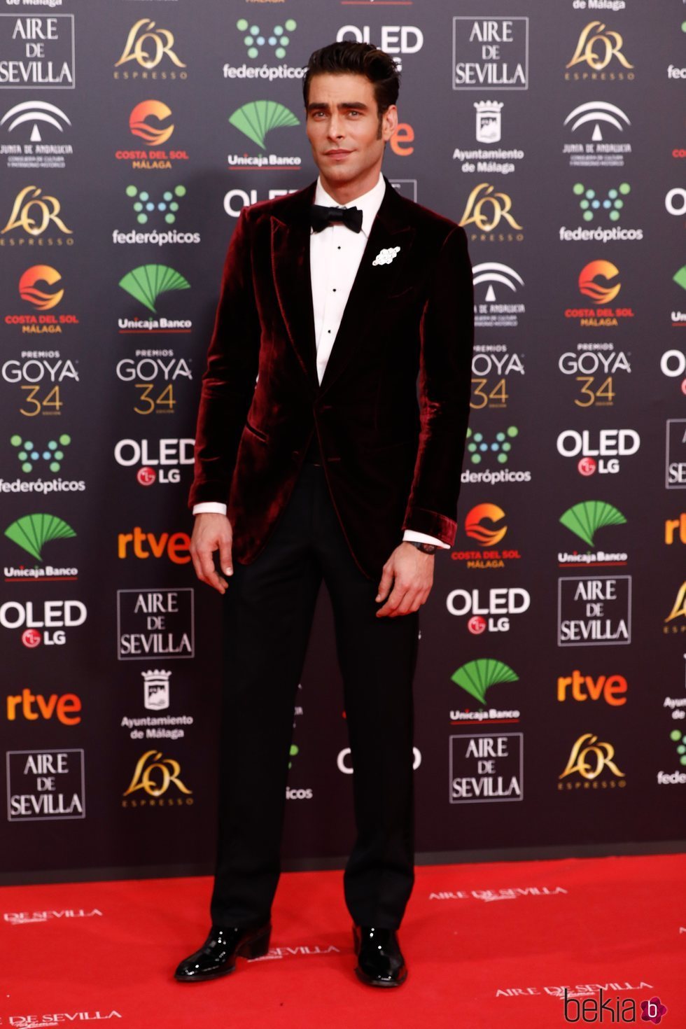 Jon Kortajarena en la alfombra roja de los Goya 2020