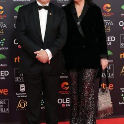 Antonio Resines y Ana Pérez Lorente en la alfombra roja de los Goya 2020