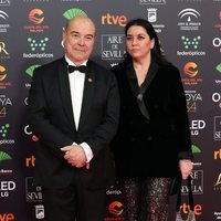 Antonio Resines y Ana Pérez Lorente en la alfombra roja de los Goya 2020