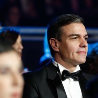 Pedro Sánchez viendo la gala de los Goya 2020