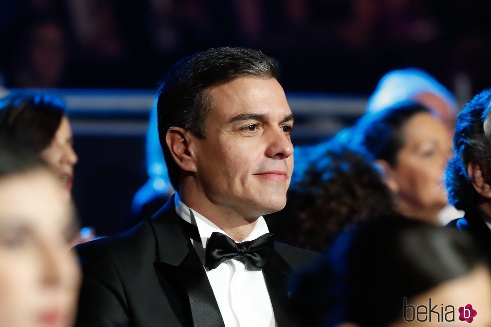 Pedro Sánchez viendo la gala de los Goya 2020