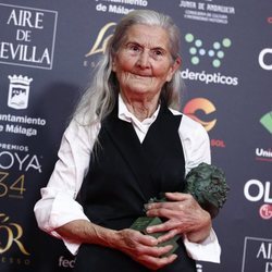 Benedicta Sánchez con su Goya a Mejor Actriz Revelación