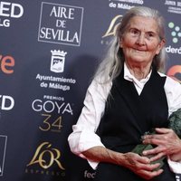 Benedicta Sánchez con su Goya a Mejor Actriz Revelación