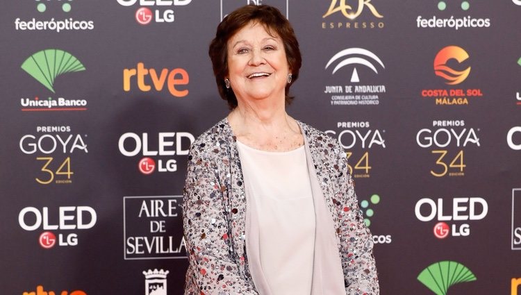 Julieta Serrano en la alfombra roja de los Goya 2020