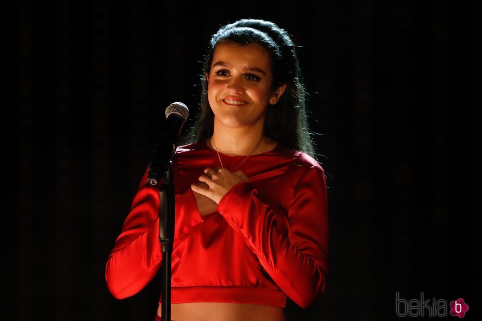 Amaia Romero durante su homenaje a Marisol en la gala de los Goya 2020