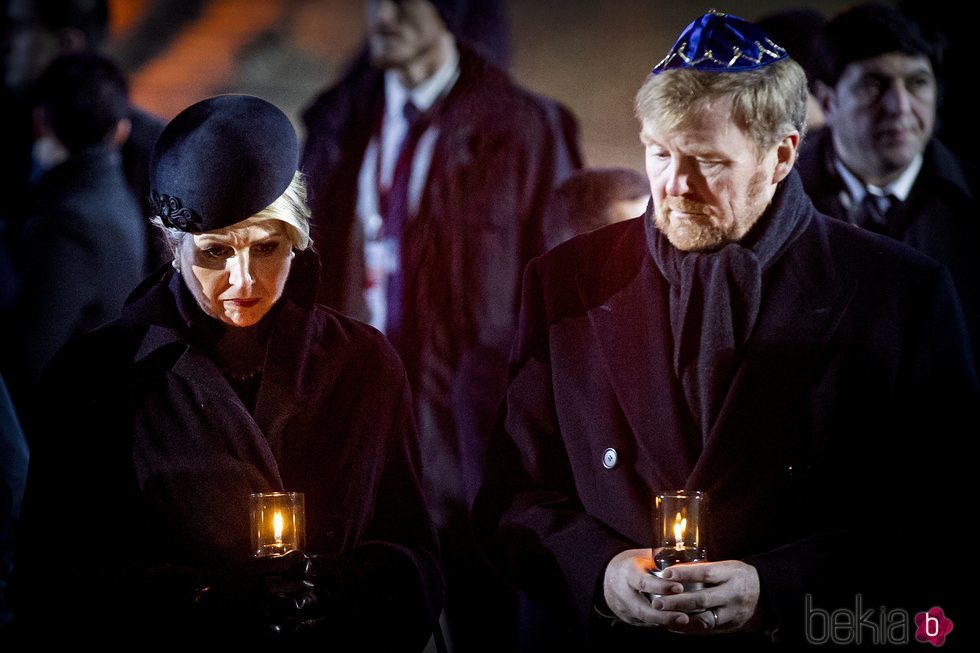 Guillermo Alejandro y Máxima de Holanda en el 75 aniversario de la liberación de Auschwitz-Birkenau