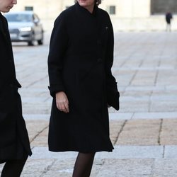 Simoneta Gómez-Acebo en el funeral de la Infanta Pilar en El Escorial