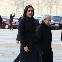 Begoña Villacís en el funeral de la Infanta Pilar en El Escorial