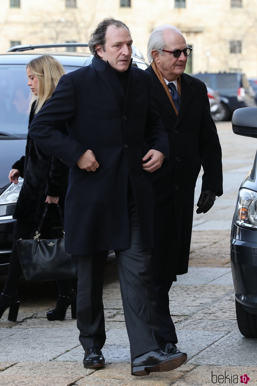 Juan Gómez-Acebo en el funeral de la Infanta Pilar en El Escorial