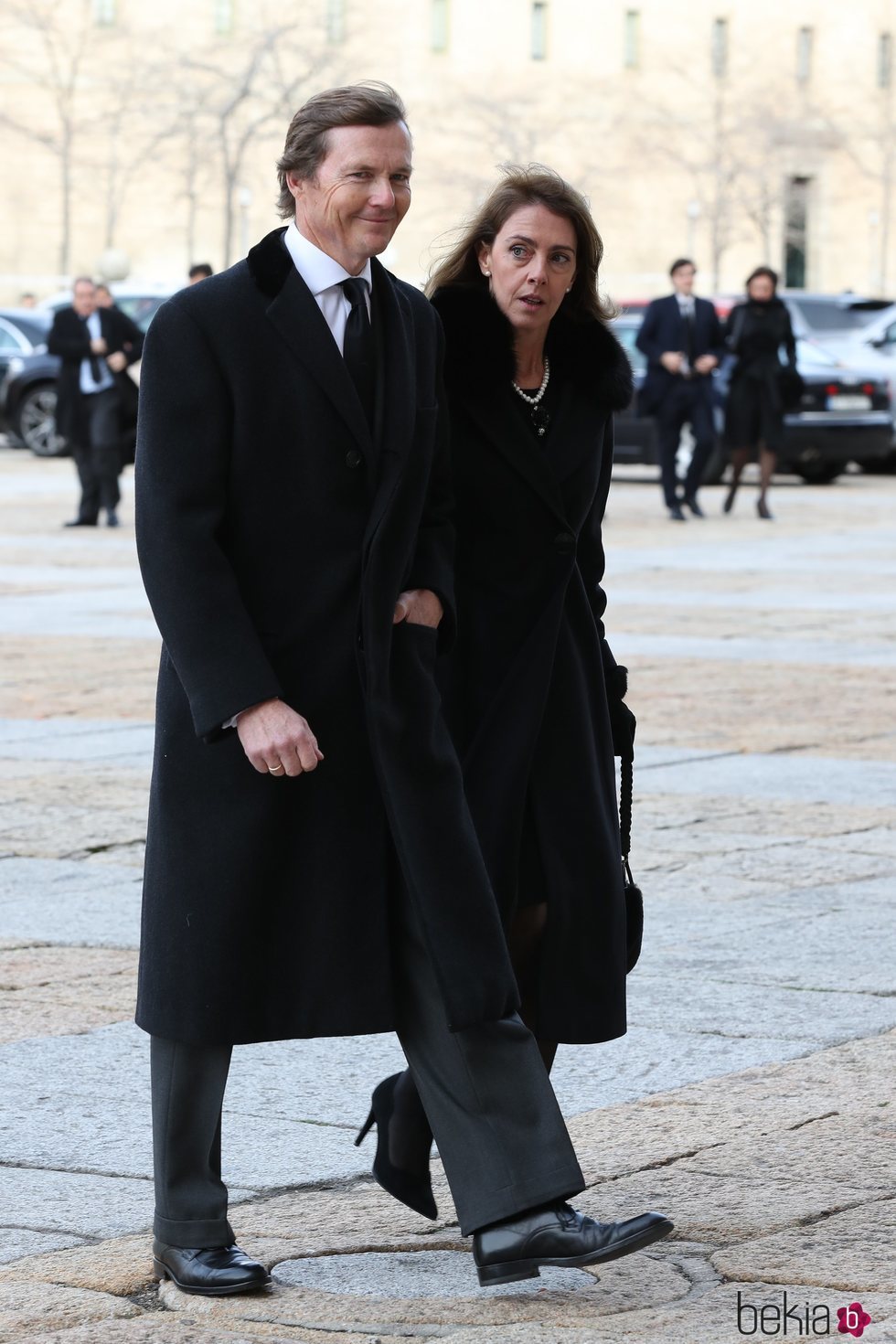 Pedro Borbón dos Sicilias en el funeral de la Infanta Pilar en El Escorial