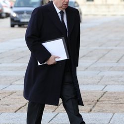 Fernando Martínez de Irujo en el funeral de la Infanta Pilar en El Escorial