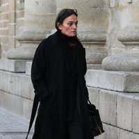 Laura Ponte en el funeral de la Infanta Pilar en El Escorial