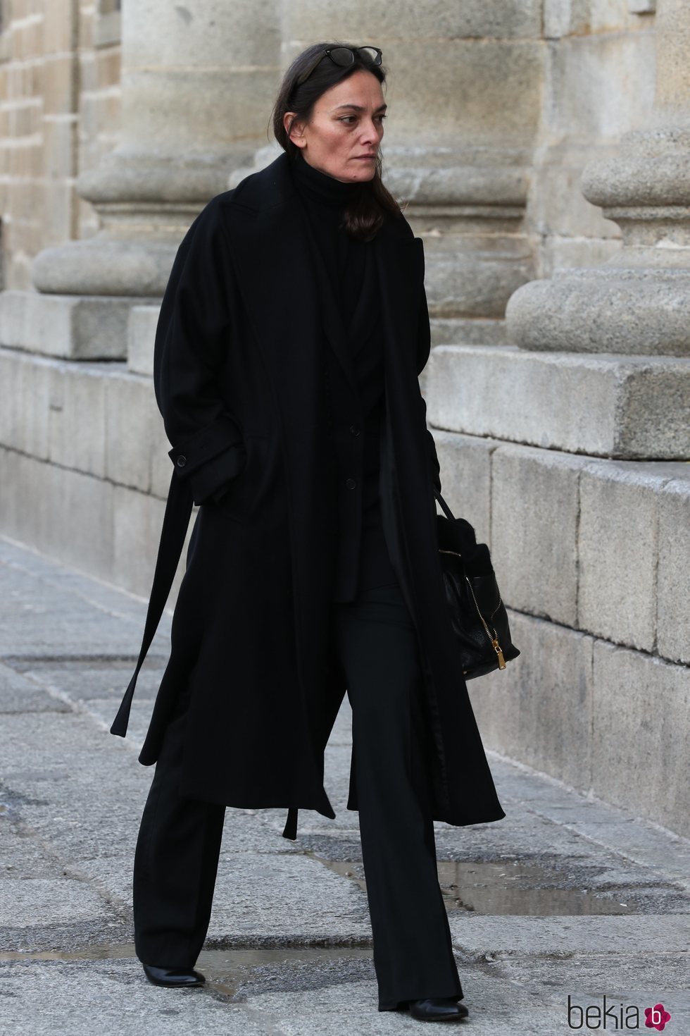 Laura Ponte en el funeral de la Infanta Pilar en El Escorial