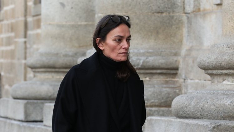 Laura Ponte en el funeral de la Infanta Pilar en El Escorial