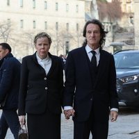 Kalina de Bulgaria y Kitín Muñoz en el funeral de la Infanta Pilar en El Escorial