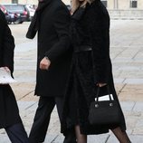 Antonio Carmona y Mariola Orellana en el funeral de la Infanta Pilar en El Escorial