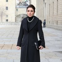 Paloma Segrelles en el funeral de la Infanta Pilar en El Escorial