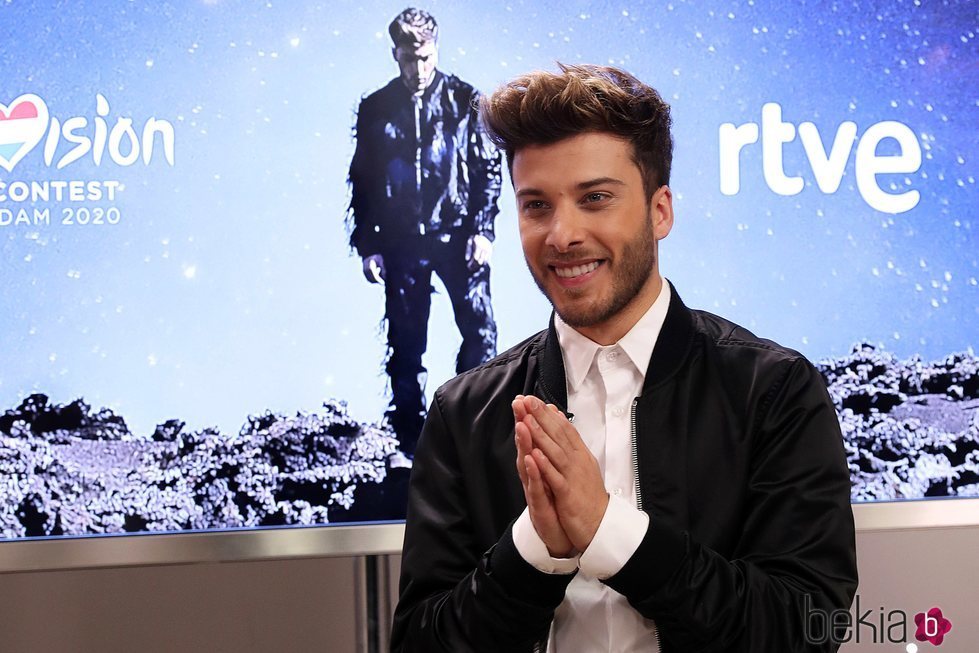 Blas Cantó, feliz en la presentación de su canción 'Universo' para Eurovisión 2020