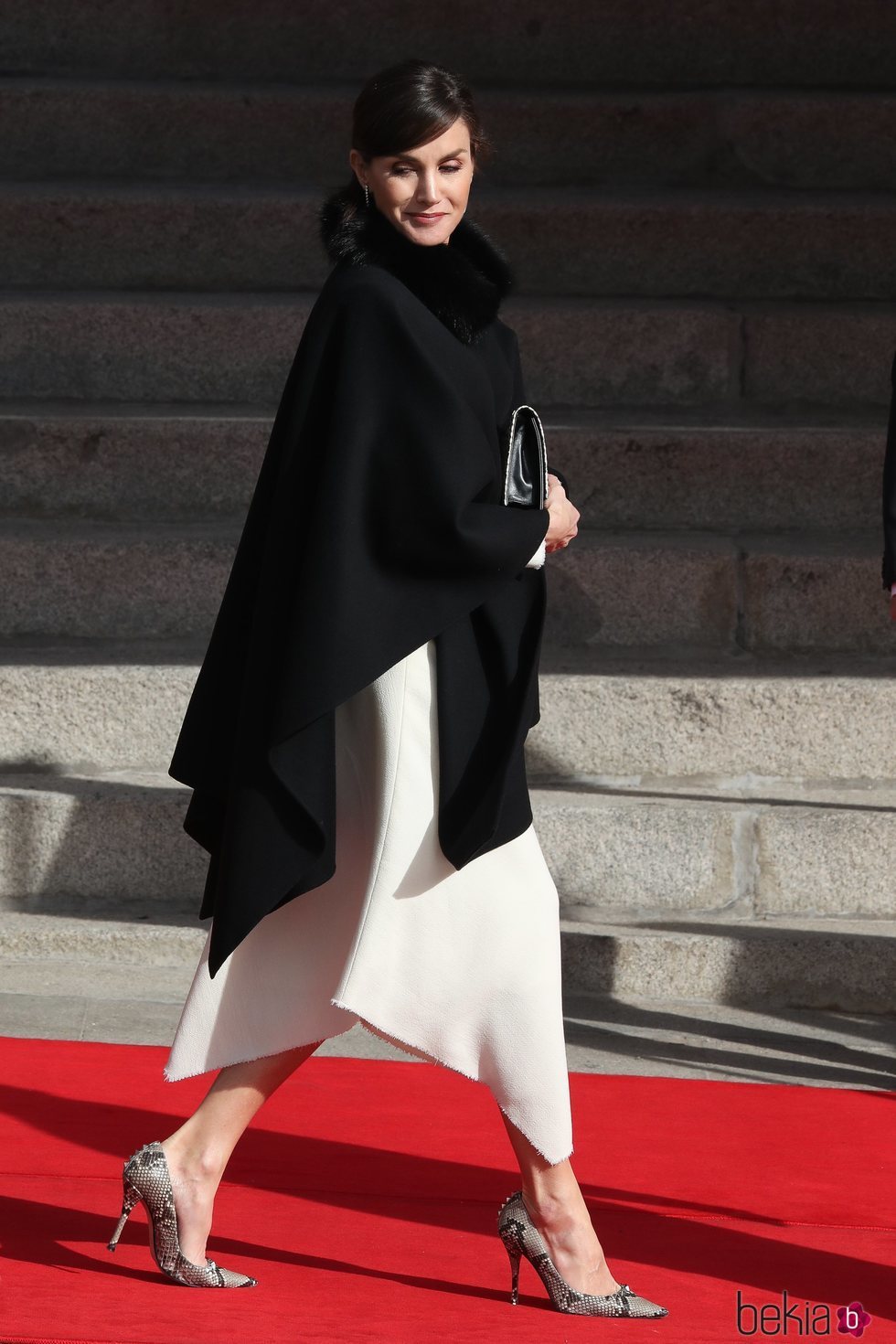 La Reina Letizia llegando a la Apertura de la XIV Legislatura