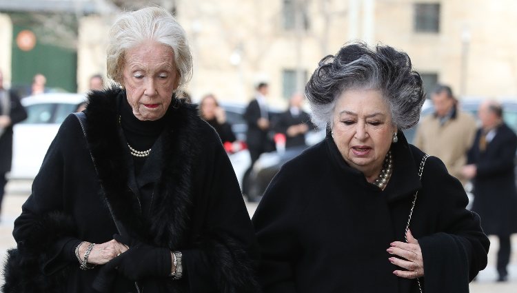 Elena Kirby Bagration en el funeral de la Infanta Pilar en El Escorial