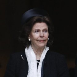 La Reina Silvia de Suecia en el funeral de Dagmar von Arbin