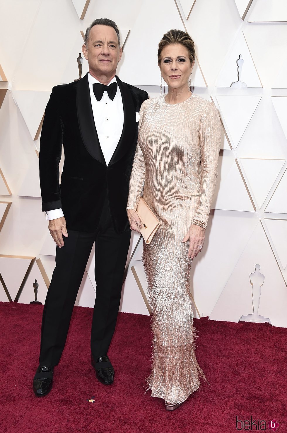 Tom Hanks y Rita Wilson en la alfombra roja de los Oscar 2020