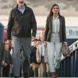 El Rey Felipe VI y la Reina Letizia llegando a Bajo de Guía (Cádiz)