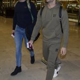 Albert Barranco y Jorge Rodríguez en el aeropuerto camino a Honduras