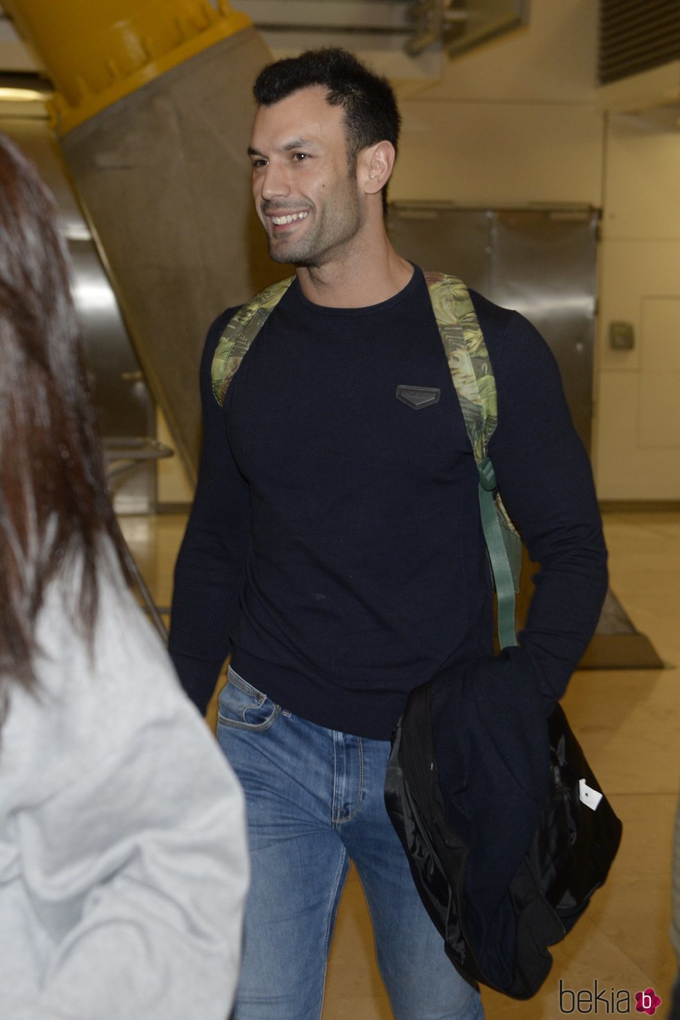 Jorge Rodríguez en el aeropuerto camino a 'Supervivientes 2020'