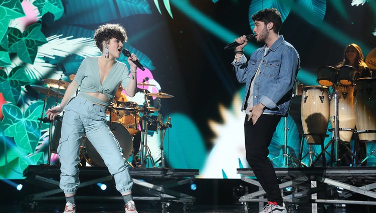 Anne y Rafa durante su actuación en la Gala 5 de 'OT 2020'