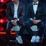 Kiko Jiménez y Gianmarco Onestini en la gala final de 'El tiempo del descuento'