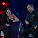 Anabel Pantoja con Jorge Javier Vázquez en la gala final de 'El tiempo del descuento'