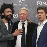 Boris Becker con sus hijos en los Premios Laureus 2020