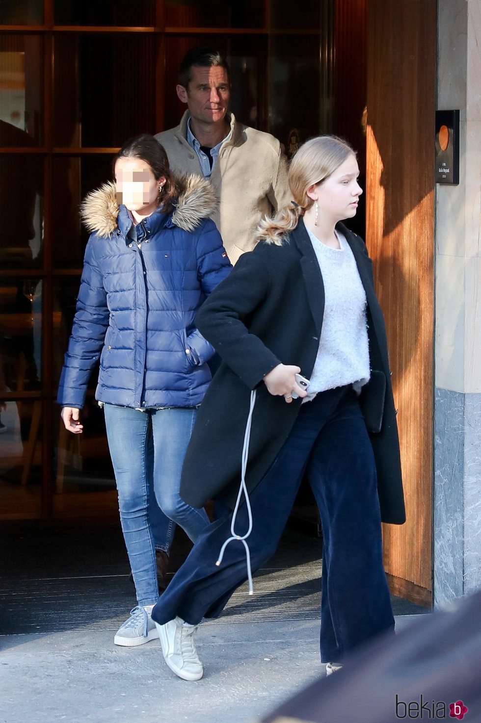 Iñaki Urdangarin e Irene Urdangarin en una comida en Vitoria