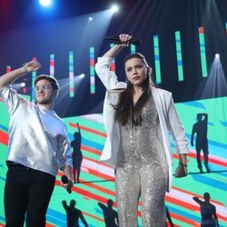 Gèrard y Eva en su actuación en la Gala 6 de 'OT 2020'